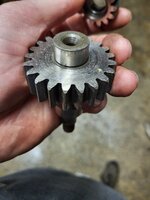 Stright cut oil pump gears