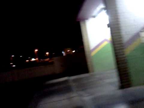 with lights on in dark