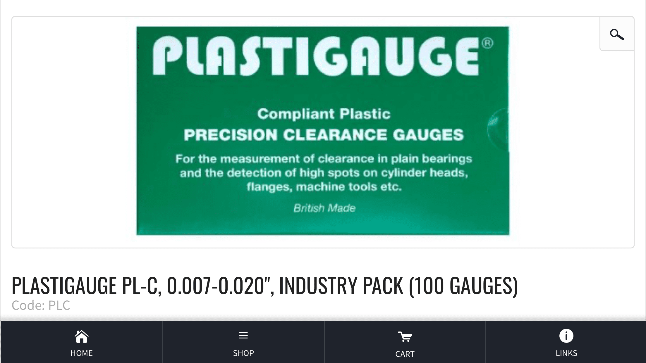 Plasti gauge measurement