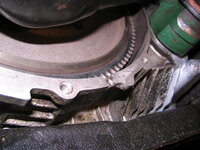 FWD flywheel as seen with bell housing cover removed.JPG