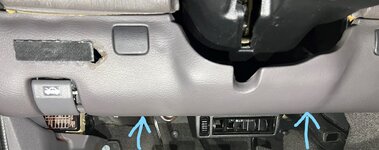 1G WTB - Gray Interior Piece Under Steering Wheel Hood Release Latch