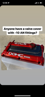 Valve cover with -10 AN fittings