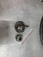 Straight cut oil pump gears
