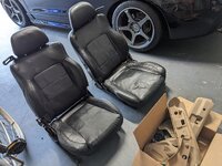 Black leather front seats