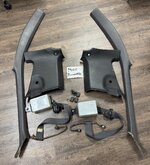 1G grey Canadian seat belt assembly