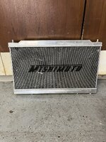 Mishimoto Aluminum radiator, shroud and slim fans