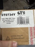Gt styling 89-91 headlight covers an 90-94 window deflectors