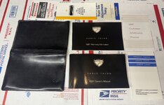 1997 Eagle Talon Owners Manual, Warranty Booklet, Sleeve Holder